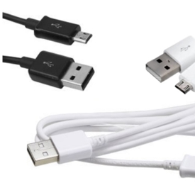 Micro USB-kabel Galaxy till S2/S3/S4 svart/vit 